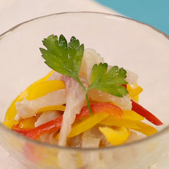 白身魚と彩野菜のマリネの画像