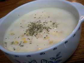 すぐできる☆コーンクリーム缶と卵のスープ