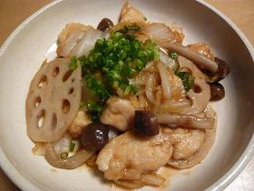 ササミとたっぷり野菜のピリ辛炒め♪