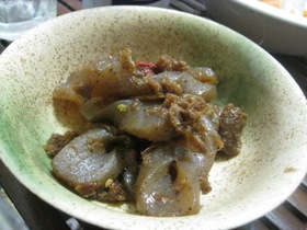 ピリ辛!こんにゃくのおかか炒め