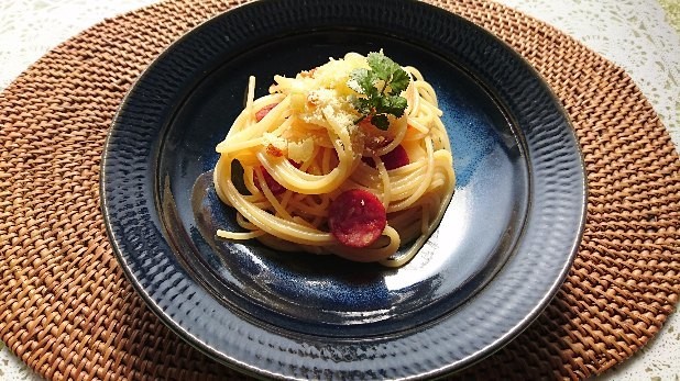 生だしでサラミと生姜のスパゲッティーニの画像