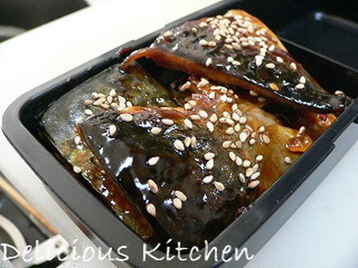 鯖のピリ辛韓国風照り焼きの写真
