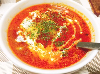 ミックスシーフードで簡単魚介トマトスープの写真