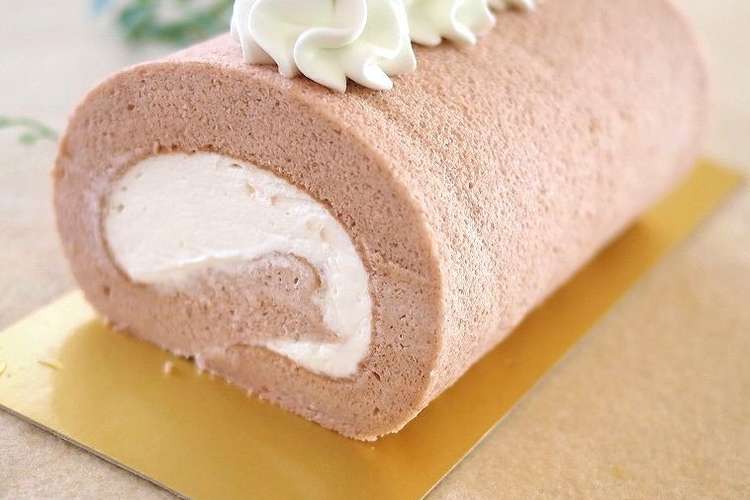 桜のシフォンロールケーキ レシピ 作り方 By Natsu Max2 クックパッド