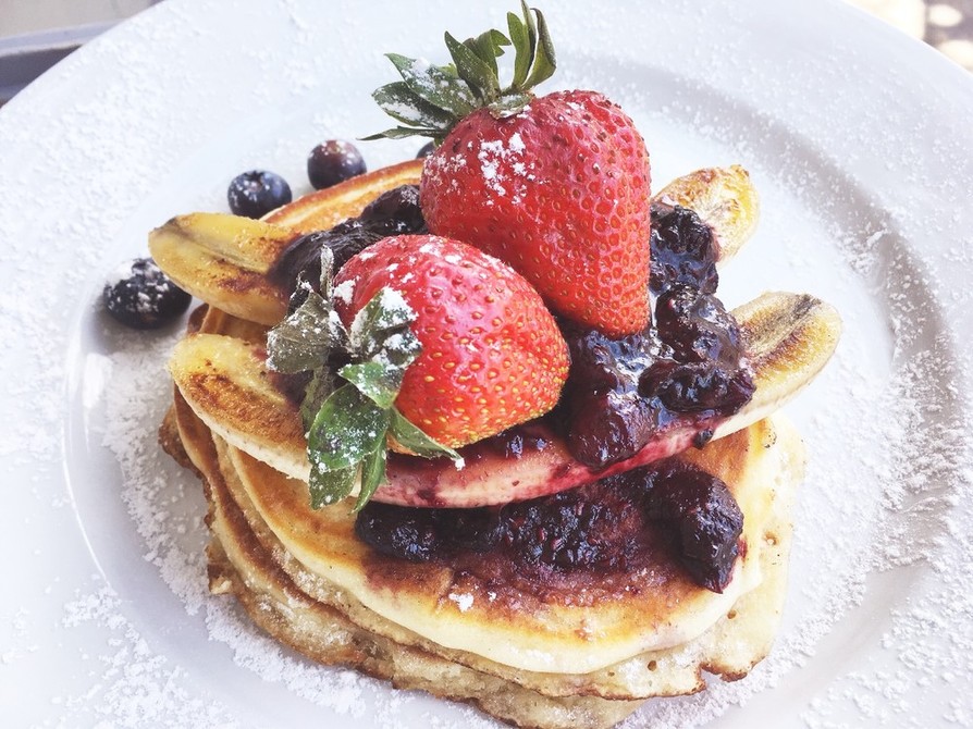 ブルーベリーバターミルクパンケーキのレシピ