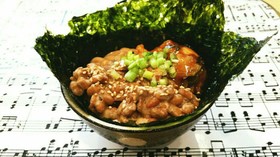 簡単♡海苔で与えるインパク丼♡