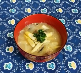 さば缶deたけのこ汁♪