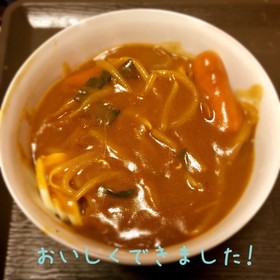 コンビニ食材でカレーうどん