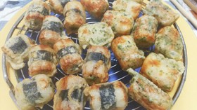ちくわのしそわかめ揚げ&磯辺揚げ
