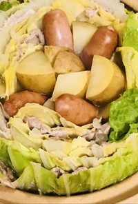 まん中ポトフの寄せ鍋☆白菜と豚肉の野菜鍋