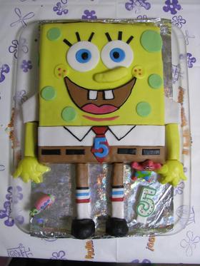 スポンジボブのケーキ