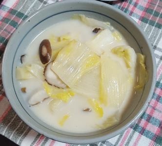 簡単に作る白菜と椎茸のクリーム煮の画像