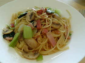 チンゲン菜のあっさり和風パスタ