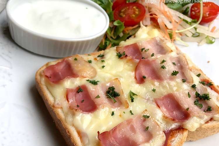簡単朝食に ベーコンピザトースト レシピ 作り方 By Sachi5 クックパッド 簡単おいしいみんなのレシピが376万品