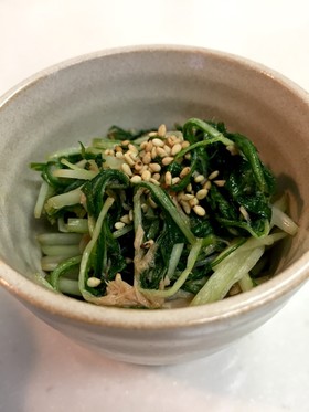 水菜とツナの簡単炒めもの☆