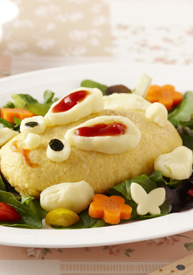 チャーミングなイースターバニーオムレツ