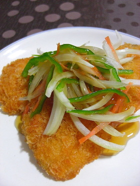 お惣菜屋さんの白身魚の甘酢あんかけ♪