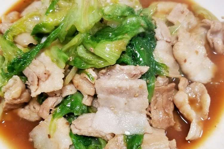 豚バラ肉とレタスの焼肉タレ炒め レシピ 作り方 By はっぴーはっぴーママ クックパッド 簡単おいしいみんなのレシピが361万品