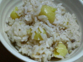 雑穀入り銀杏ご飯