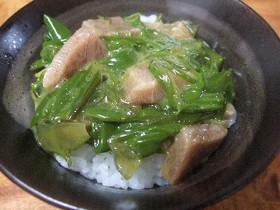 超簡単☆ウマイ めかぶマグロ丼