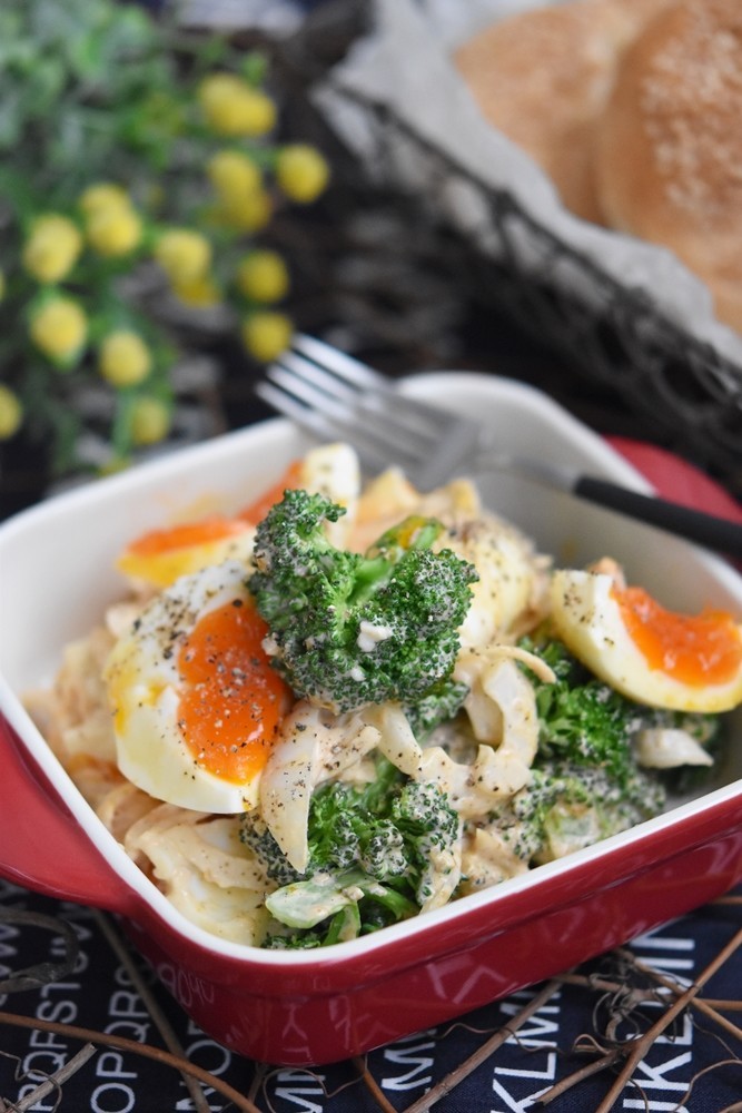 ブロッコリーと卵のオーロラデリ風サラダの画像