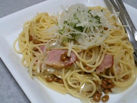 あまりモノで簡単納豆パスタ