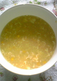 ★めっちゃ簡単★コーンと玉子の中華スープ