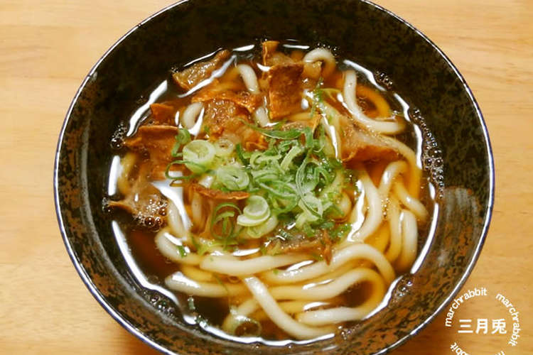めんつゆで簡単 大阪名物かすうどん レシピ 作り方 By 三月兎 クックパッド