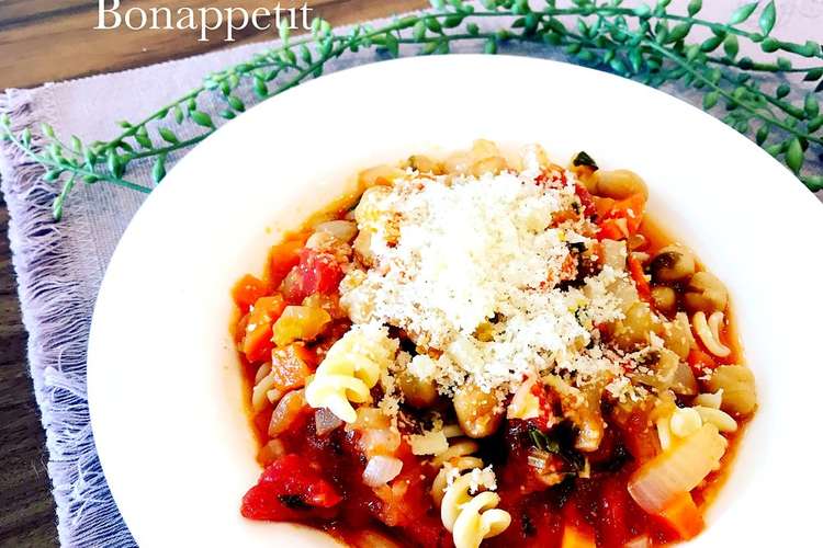 本格的イタリアン 野菜たっぷりパスタ レシピ 作り方 By Ricatable クックパッド 簡単おいしいみんなのレシピが352万品