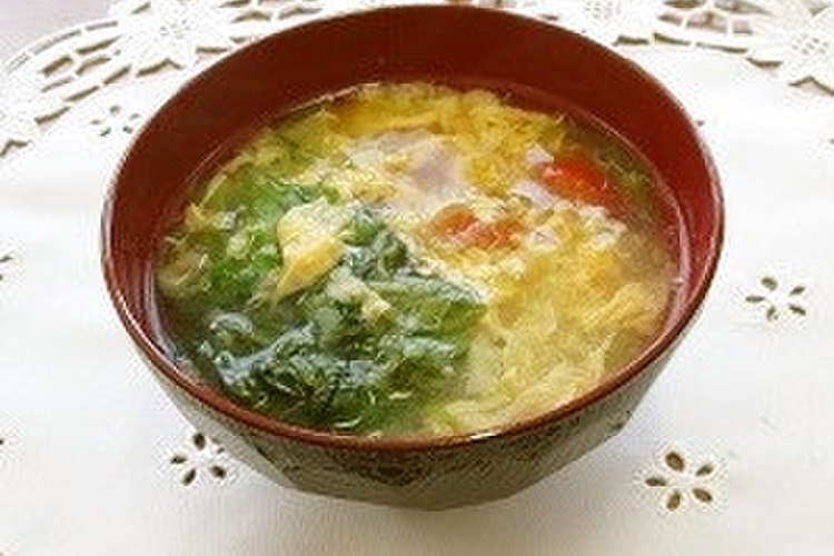 グリーンリーフとミニトマトの卵スープ レシピ 作り方 By 農業の魅力促進課 クックパッド 簡単おいしいみんなのレシピが357万品