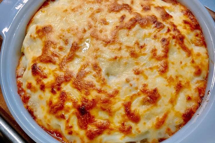 市販のミートソースで ポテトのラザニア風 レシピ 作り方 By Tomo Mame クックパッド 簡単おいしいみんなのレシピが357万品