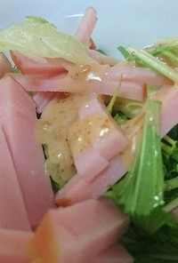 水菜とレタスのサラダ