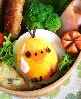 ゆで卵deキイロイトリ♪キャラ弁のおかず