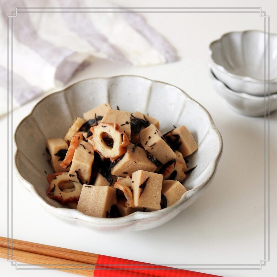 高野豆腐とひじきの煮物の画像
