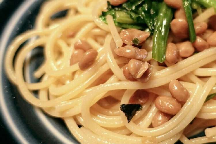 簡単 ほうれん草とたっぷり納豆パスタ レシピ 作り方 By ヤキヒコ クックパッド 簡単おいしいみんなのレシピが352万品