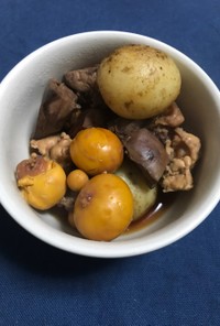 【男飯】鶏キンカンと鶏らレバーの甘煮
