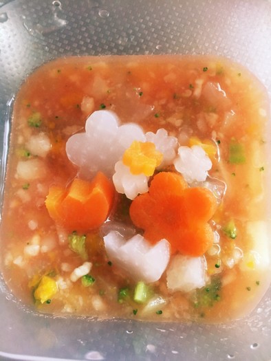 離乳食　ミネストローネ風スープの写真