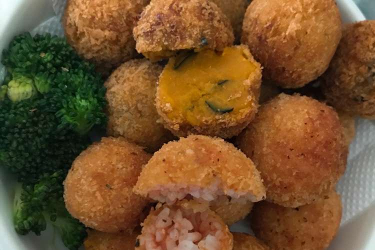 かぼちゃとイタリアン風揚げボール レシピ 作り方 By Mkook クックパッド 簡単おいしいみんなのレシピが360万品