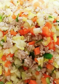 四川風❤野菜たっぷりそぼろ❤野菜消費