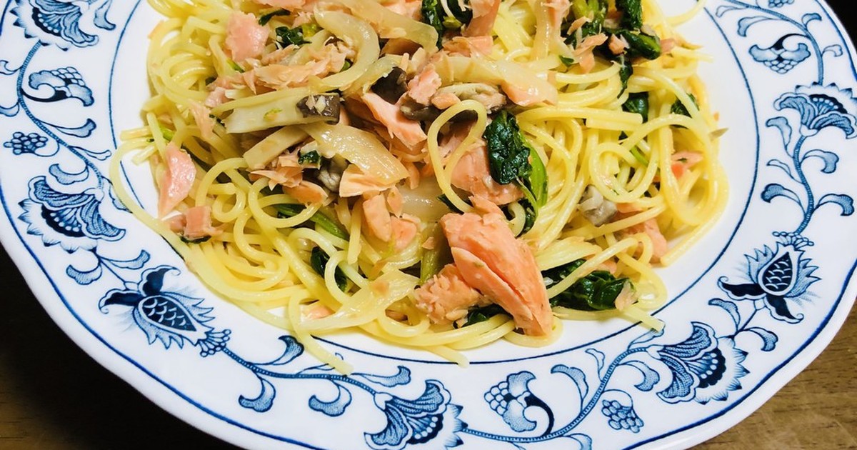 鮭とほうれん草の和風パスタ レシピ 作り方 By Shimanomi クックパッド 簡単おいしいみんなのレシピが350万品