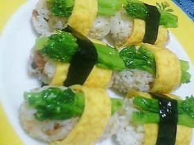 菜の花おにぎり