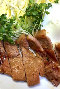 簡単わさび醤油の豚肉ステーキ