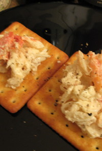 蟹とクリームチーズのカナッペ