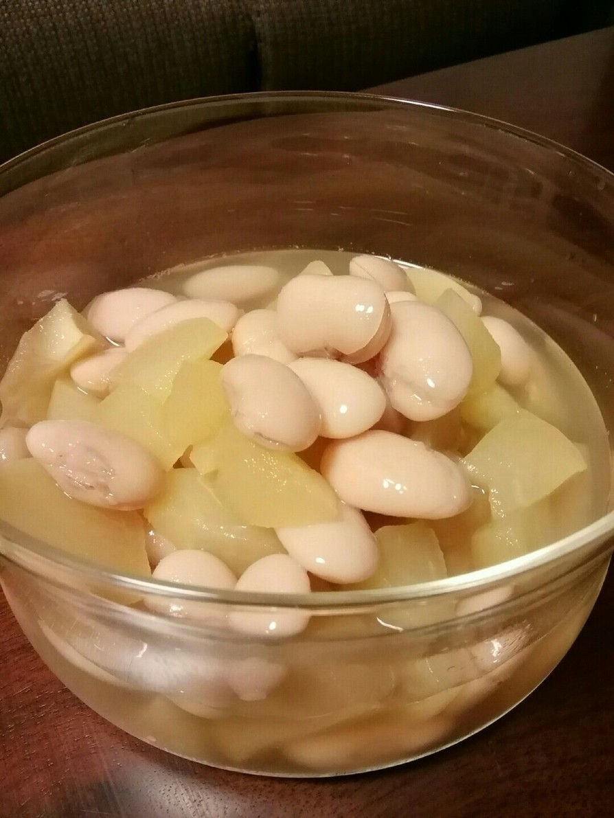 【離乳食中期～】白花豆とりんごの甘煮の画像