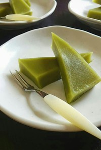 レンジで作る甘さ控えめの抹茶ういろう