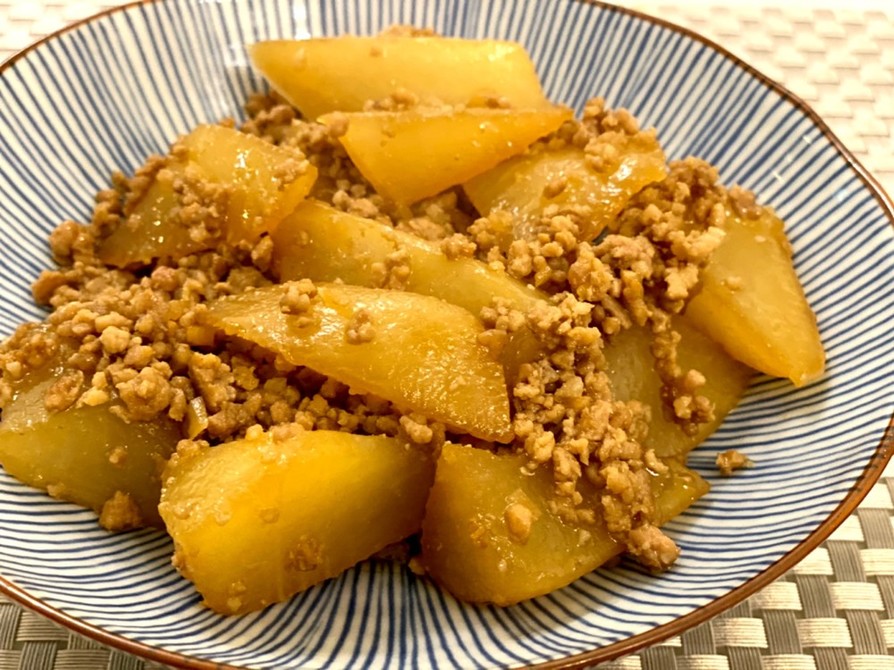 大根大量消費！大根と豚ひき肉の甘辛炒めの画像