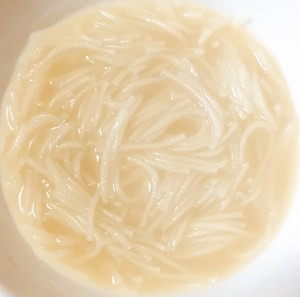 母親の介護食嚥下食にクリームシチュー煮麺の画像