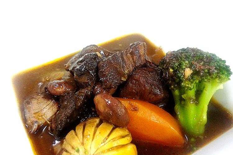 鹿肉と黒豆の赤ワイン煮 レシピ 作り方 By Nyaop クックパッド 簡単おいしいみんなのレシピが366万品