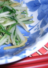 ピリリ☆水菜と生姜の炒め物