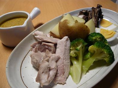ヘルシー☆蒸し鶏と蒸し野菜のカレーソースの画像